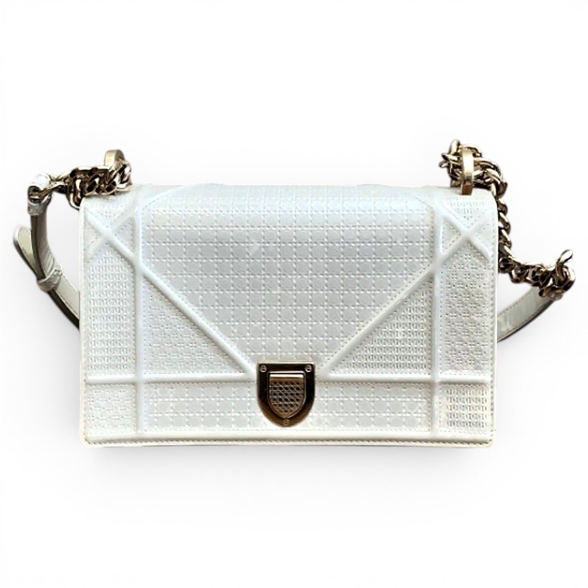 Diorama leather handbag