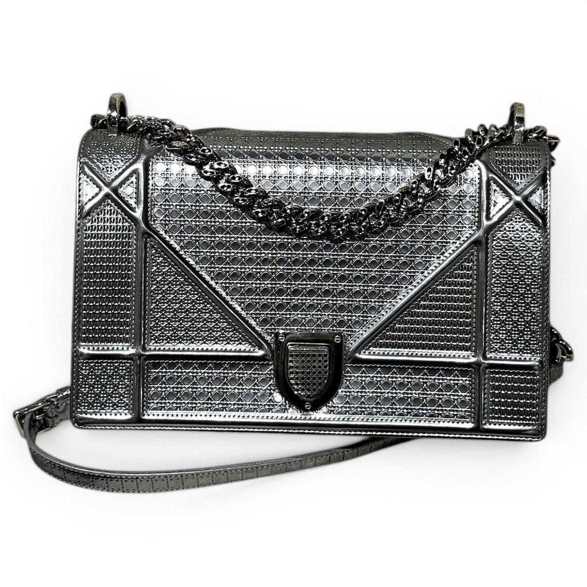 Diorama leather handbag