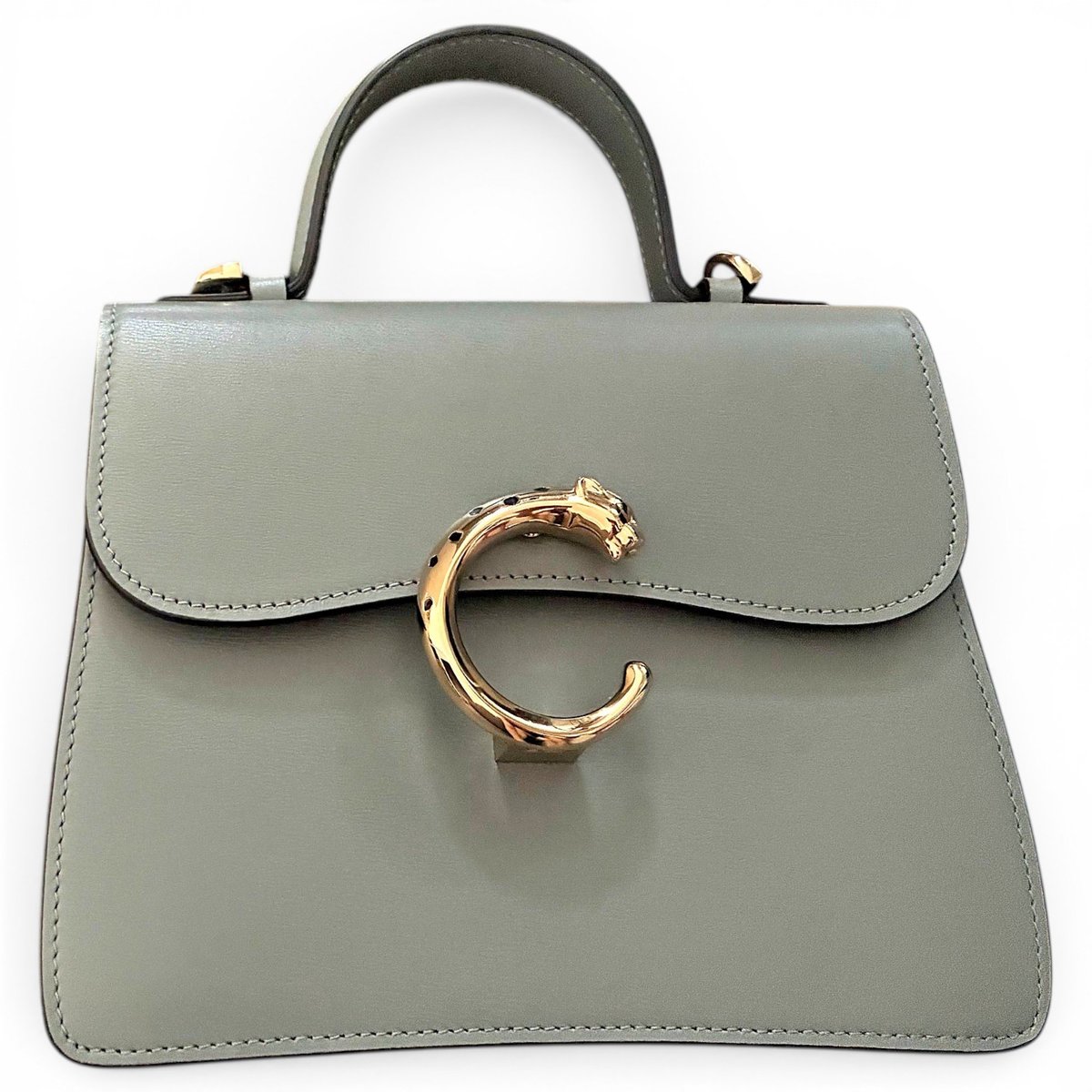 Panthère leather handbag