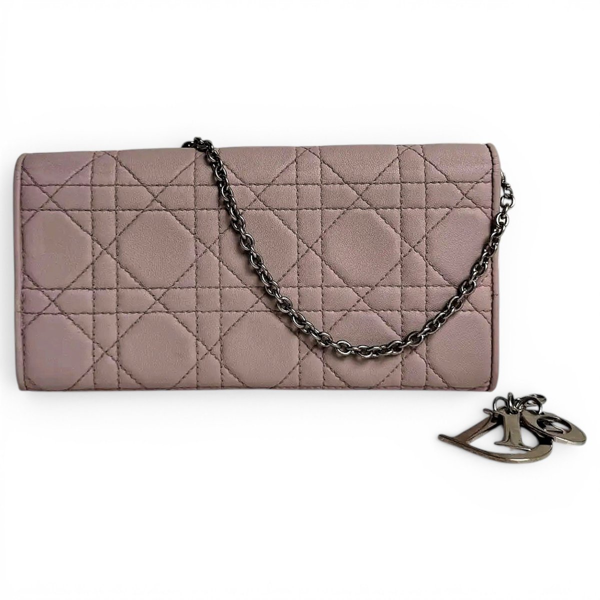 Lady Dior Wallet On Chain leather handbag