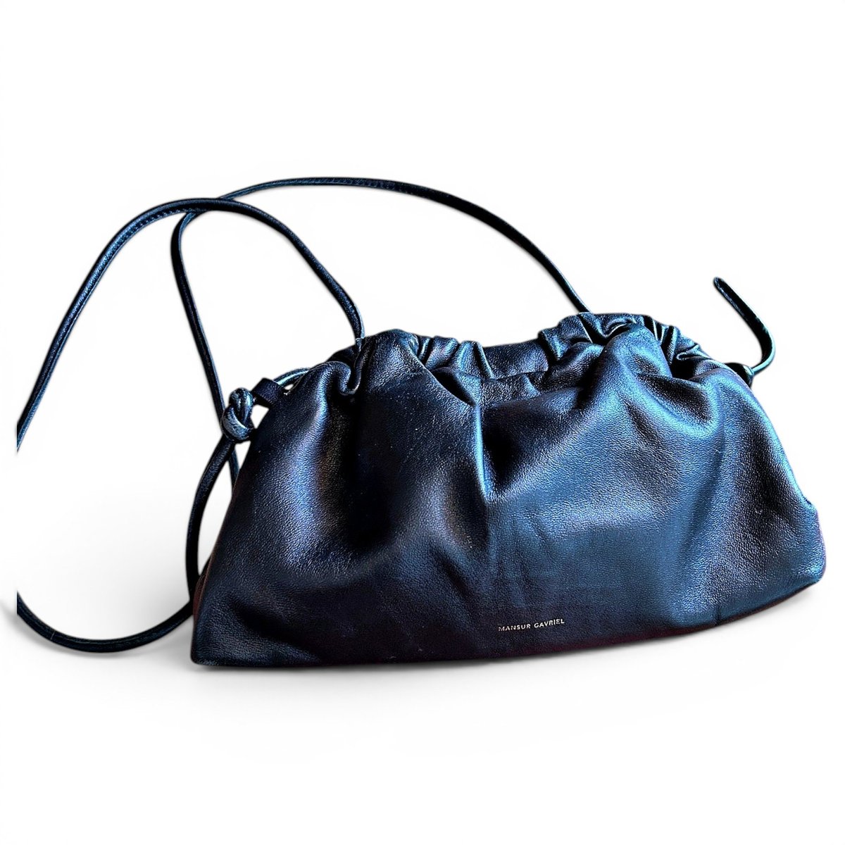 Cloud leather clutch bag