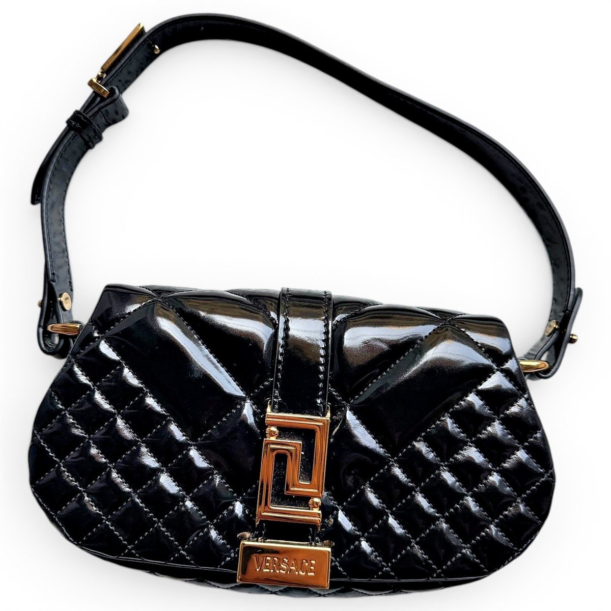 Patent leather handbag