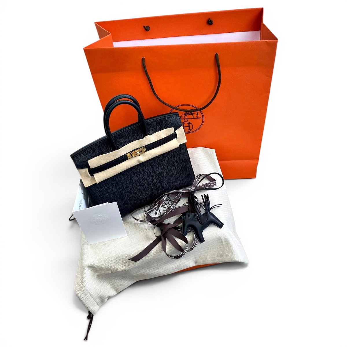 Birkin 25 leather handbag