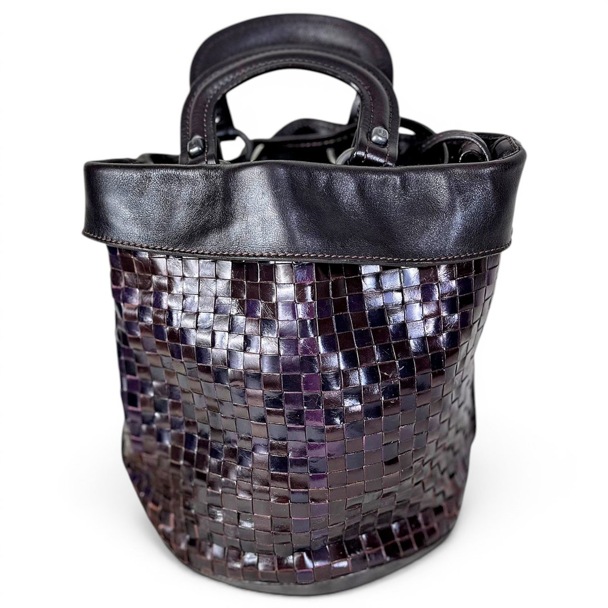 Patent leather handbag