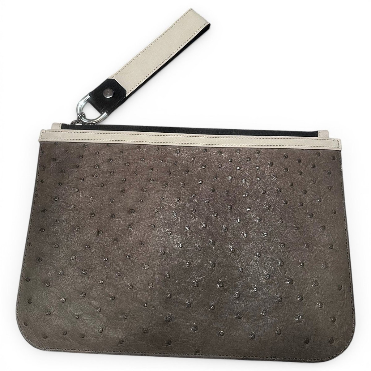 Ostrich clutch bag