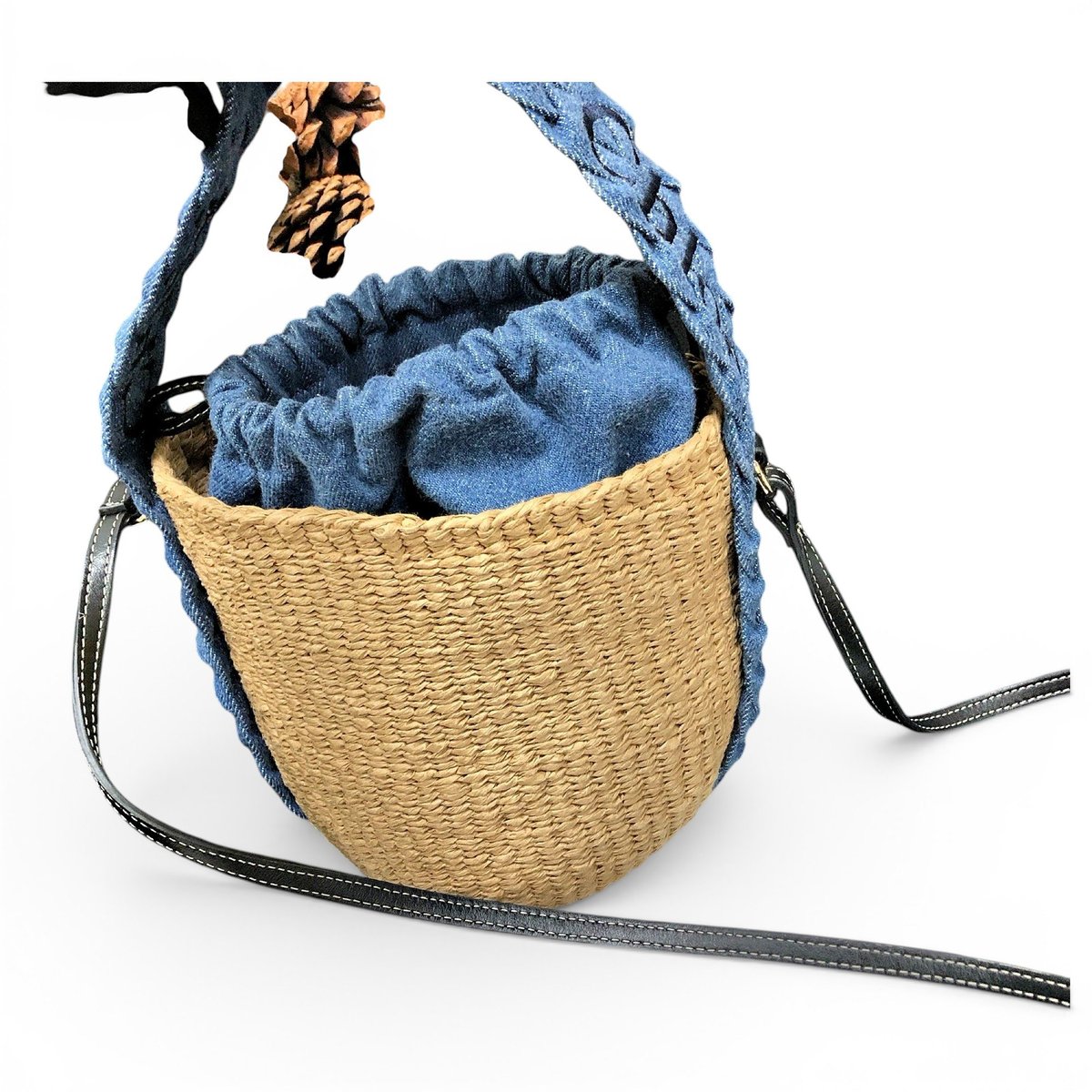 Woody Basket leather bag