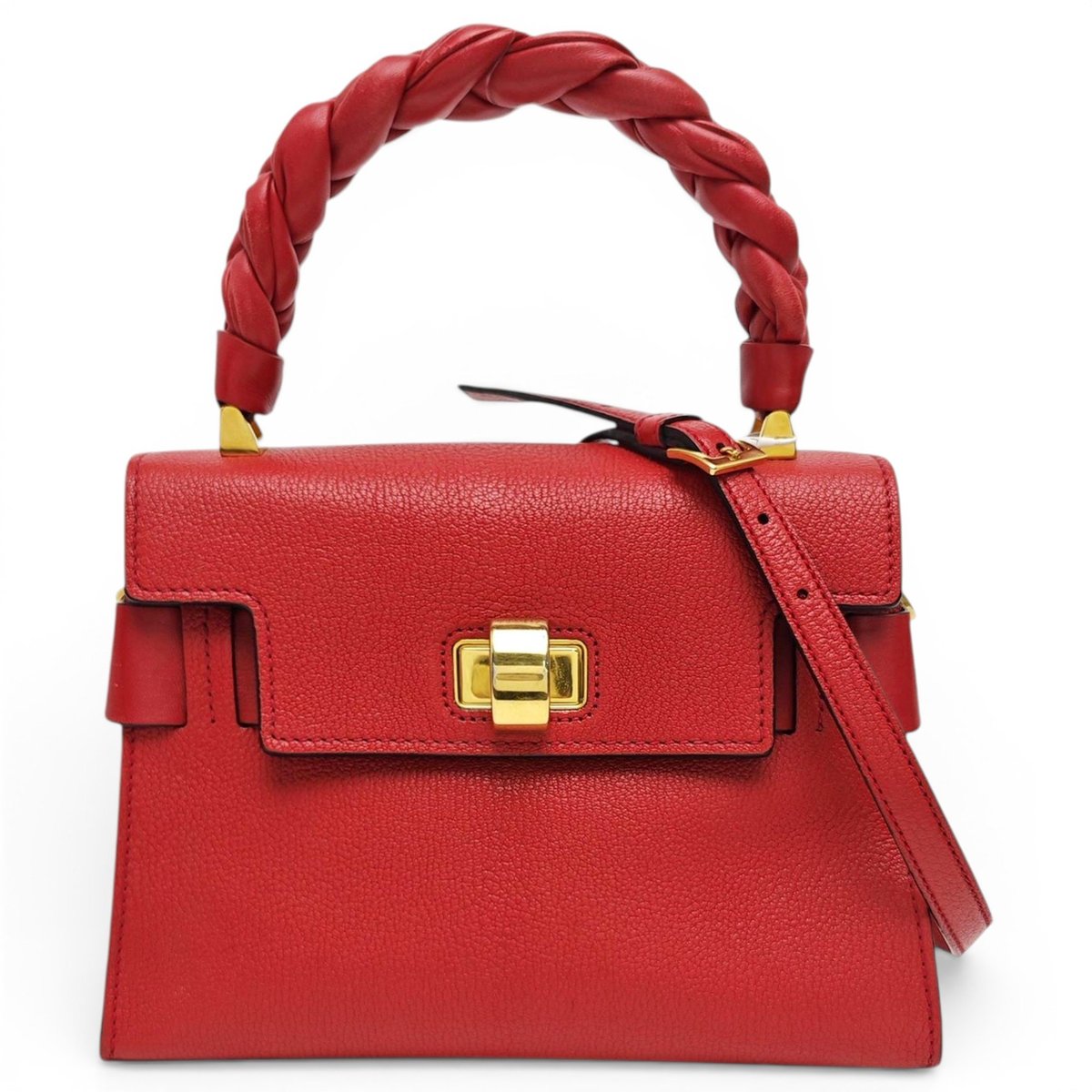 Madras leather crossbody bag