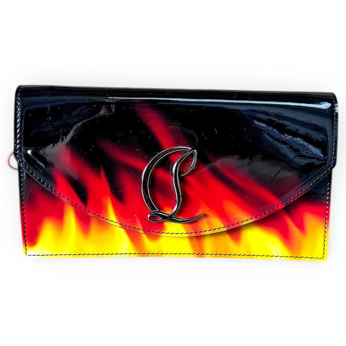 Loubi54 patent leather crossbody bag