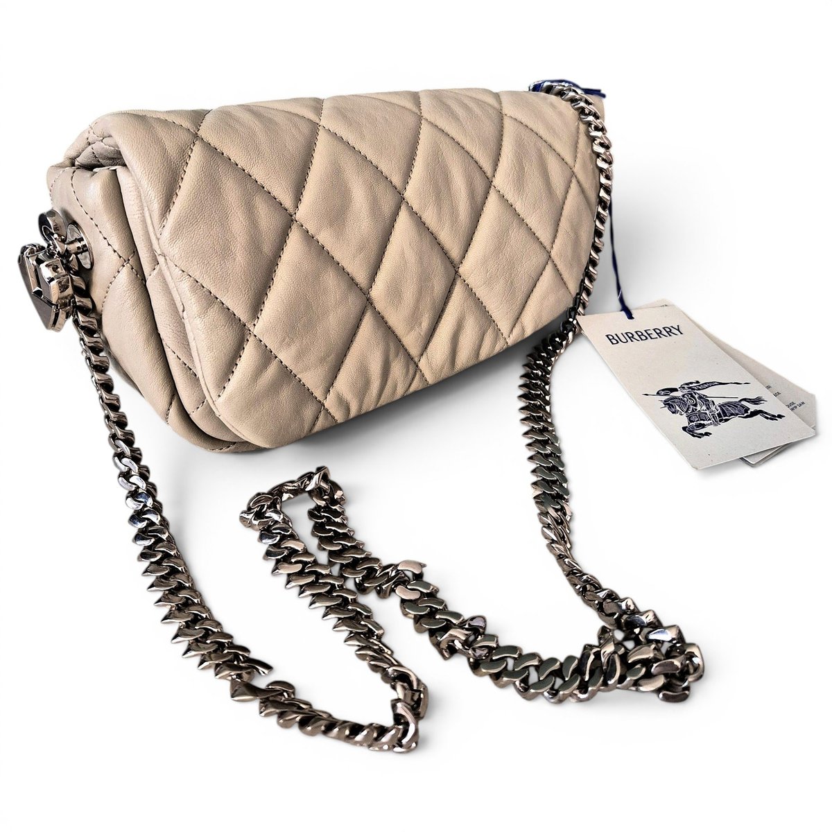 Shield leather handbag
