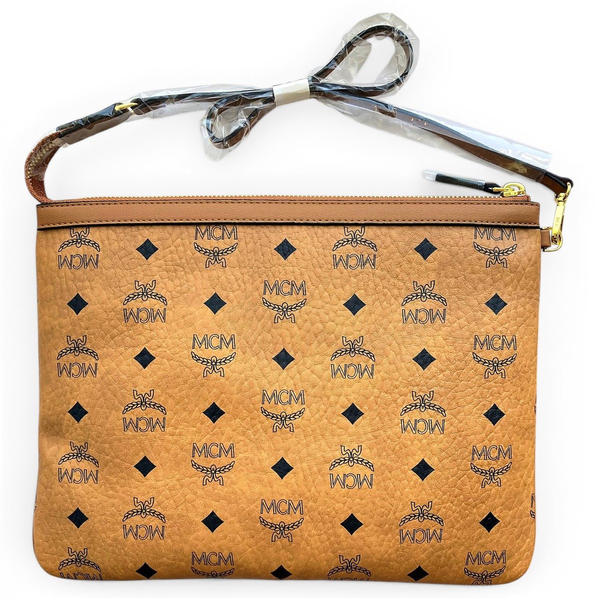 Leather clutch bag