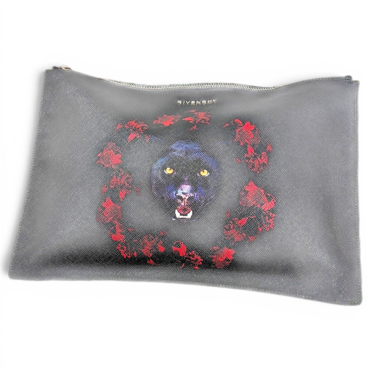 Leather clutch bag