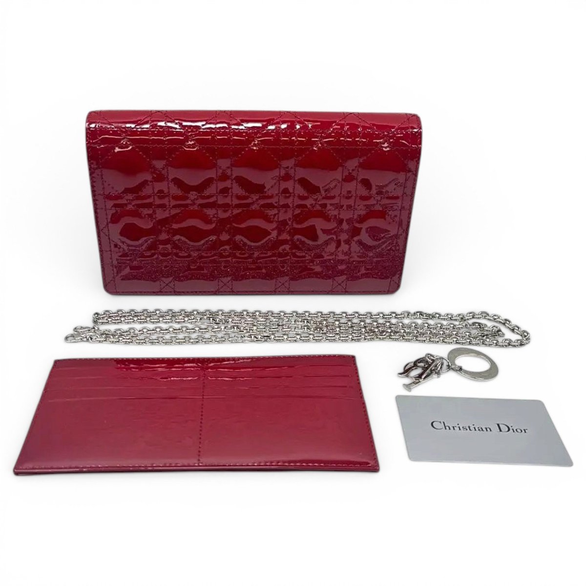 Lady Dior patent leather handbag