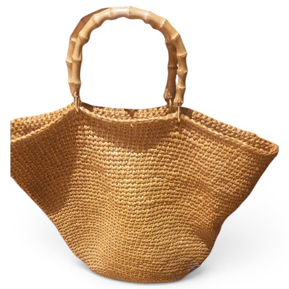 Crochet vinyl handbag