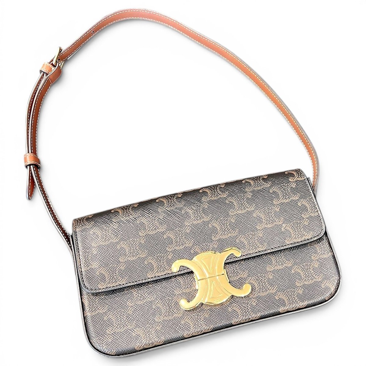 Triomphe Long leather handbag
