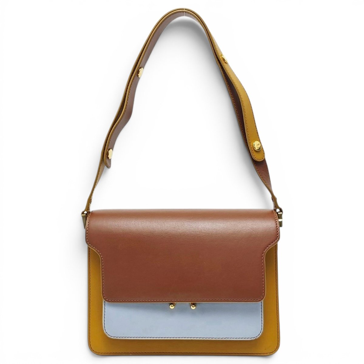 Trunk leather handbag