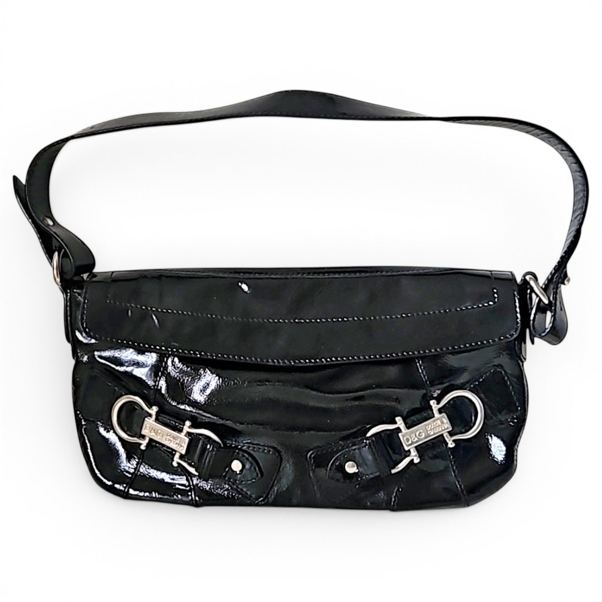 Patent leather handbag