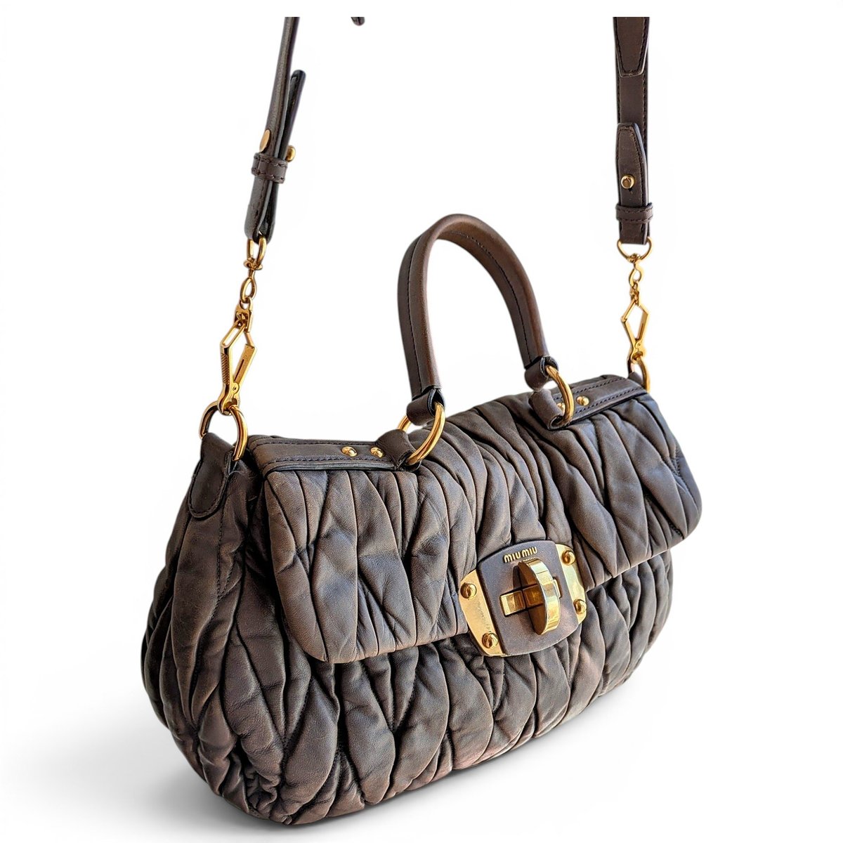 Miu Confidential leather handbag