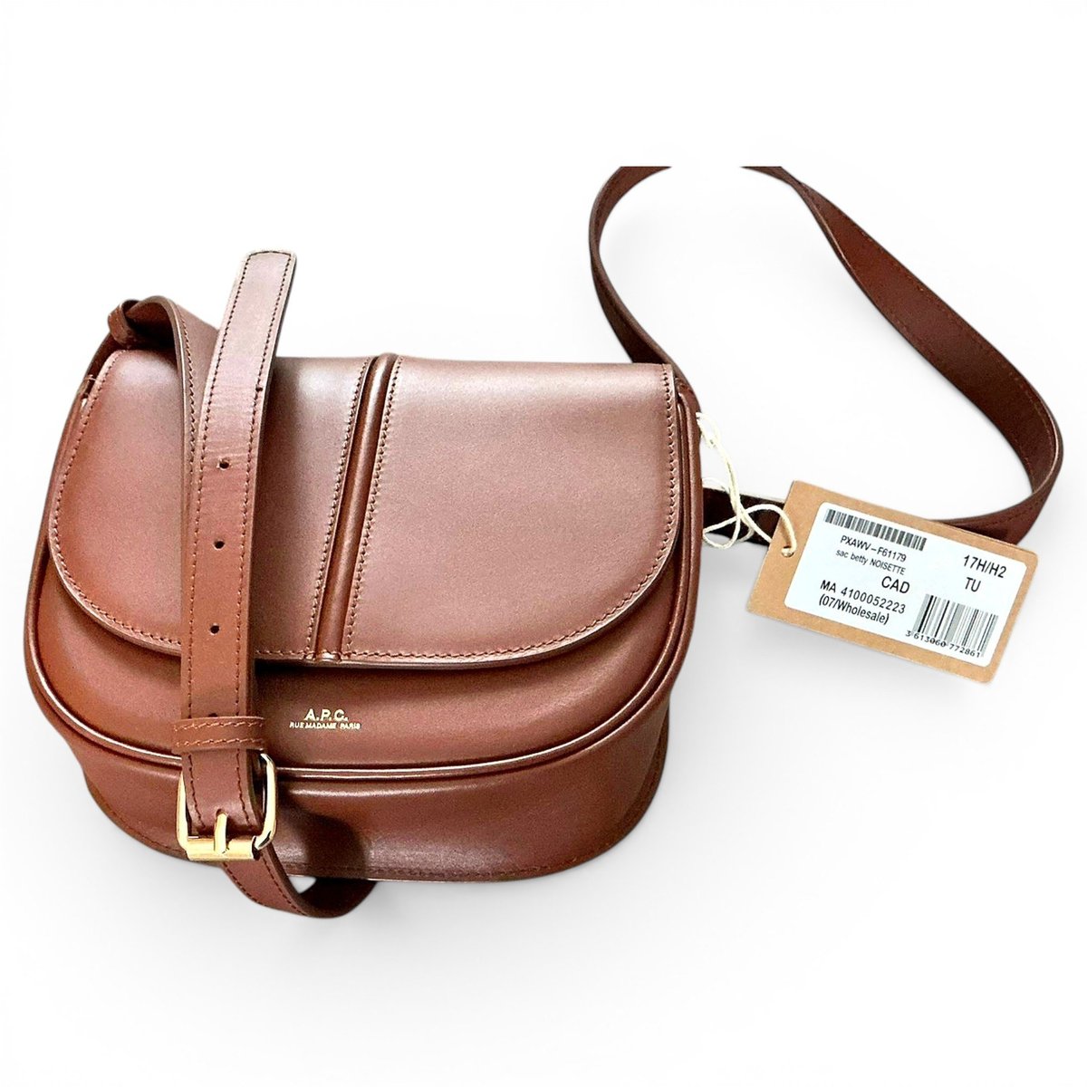 Leather clutch bag