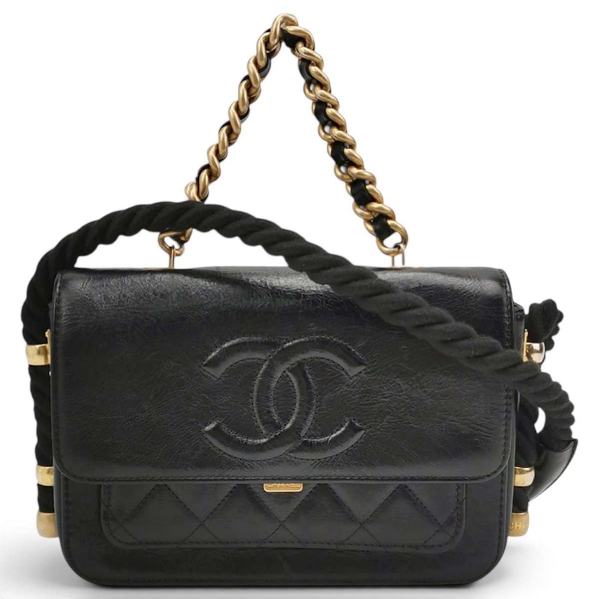 Trendy CC Flap leather crossbody bag