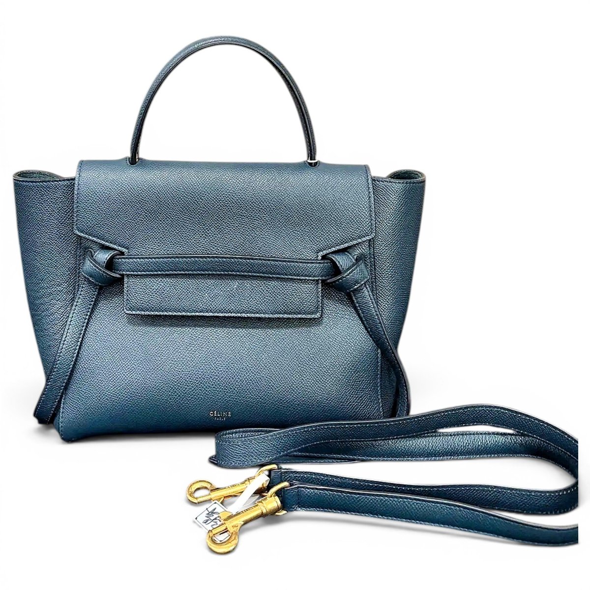 Belt leather crossbody bag