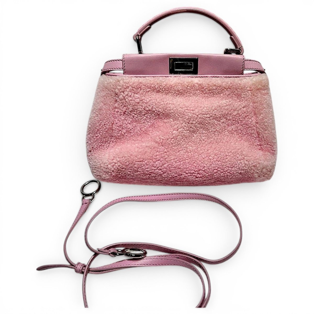 Peekaboo wool crossbody bag