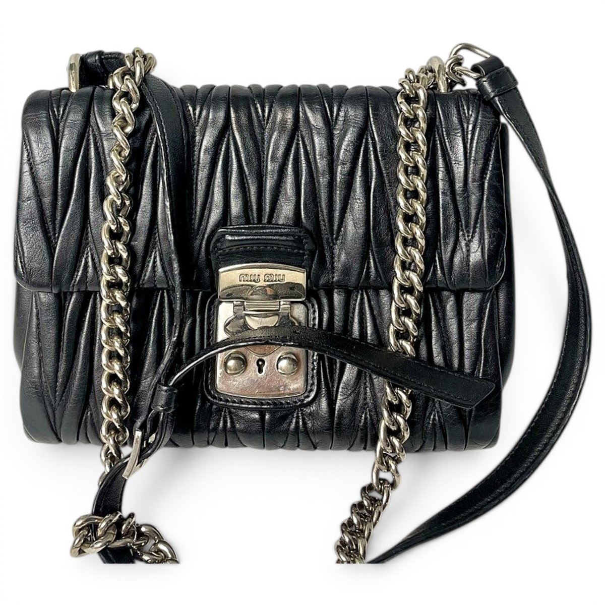 Matelassé leather crossbody bag