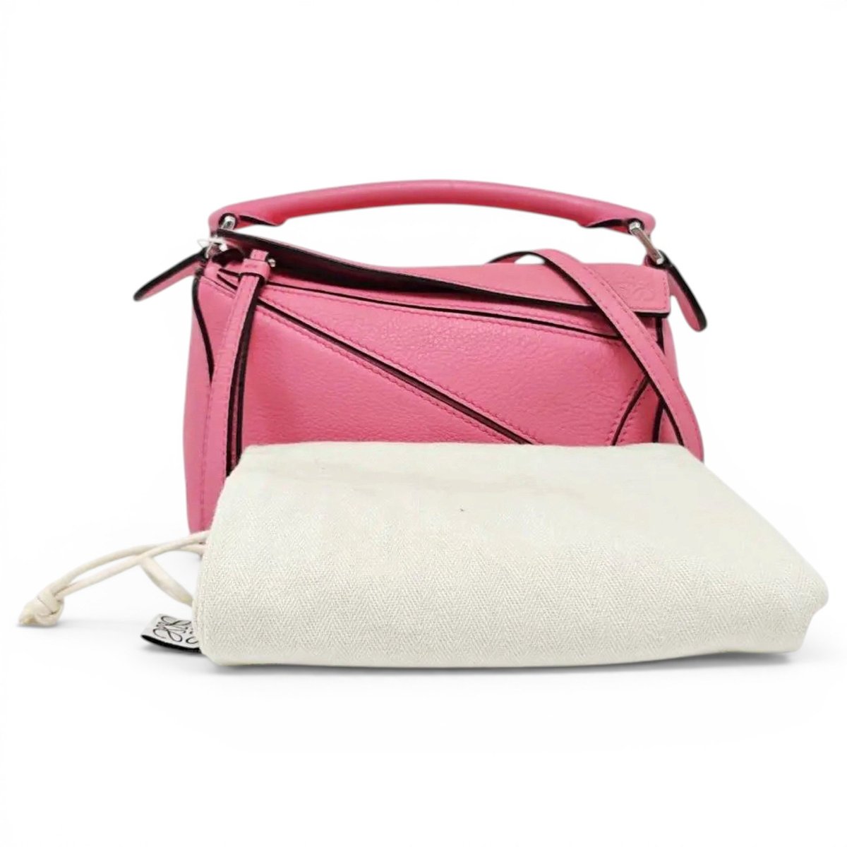 Puzzle leather handbag