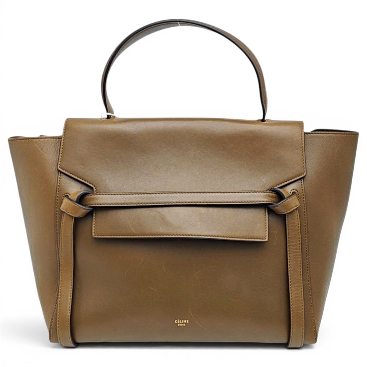 Belt leather crossbody bag