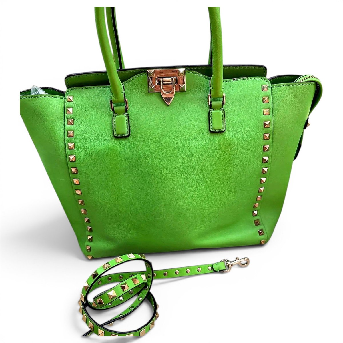 Rockstud leather handbag
