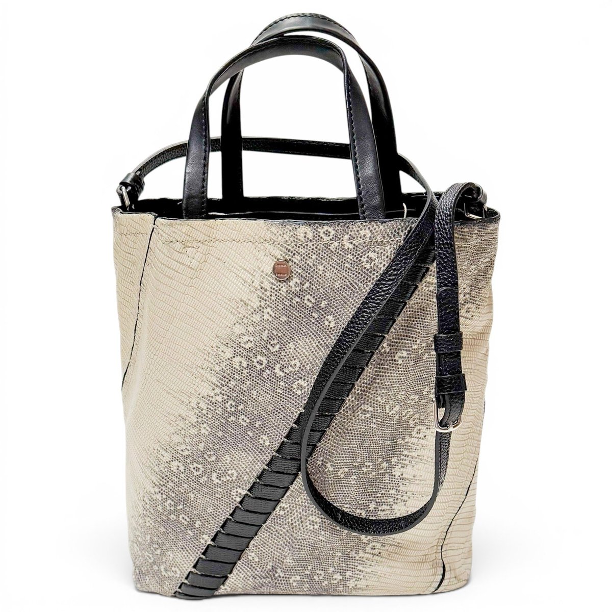 Hex leather tote