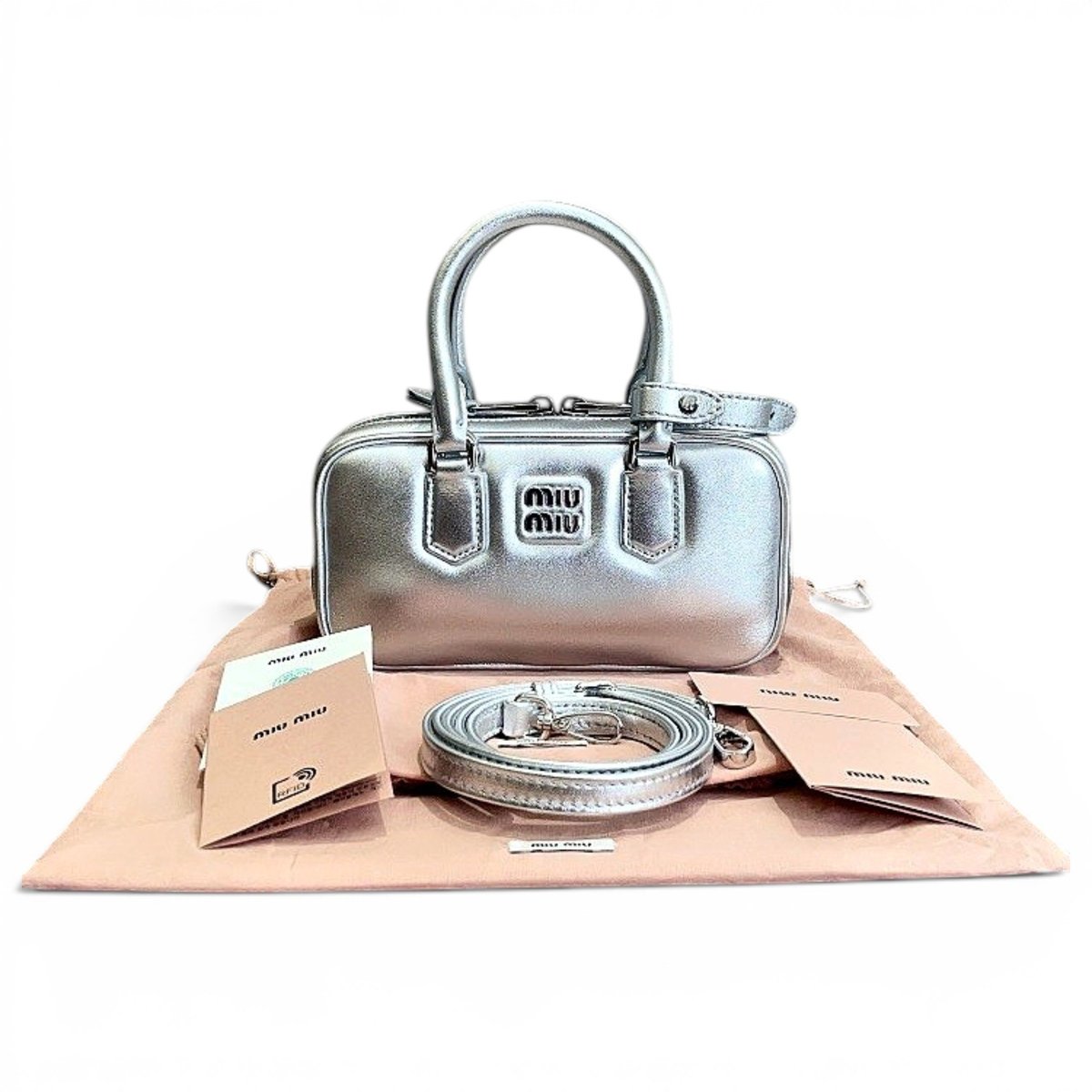 Bow bag leather handbag