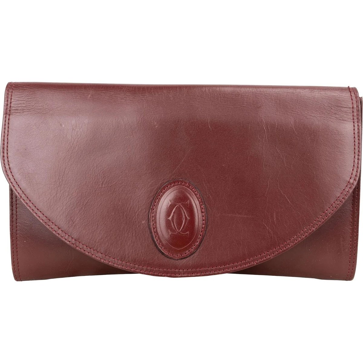 C leather clutch bag