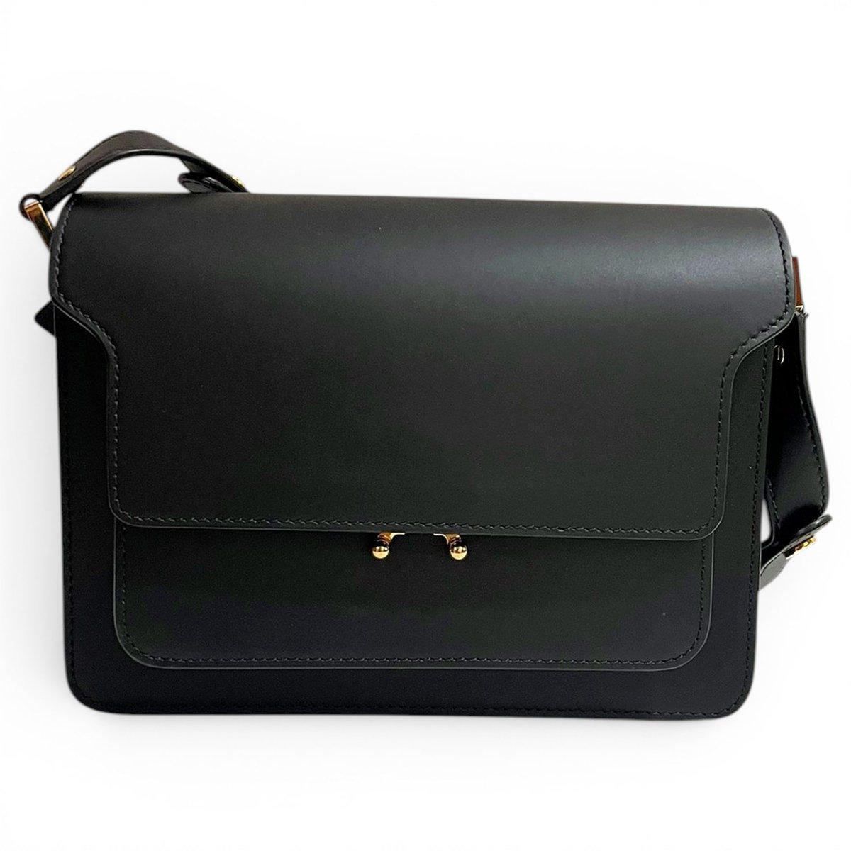 Trunk leather crossbody bag