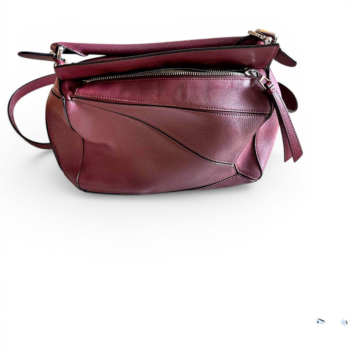 Puzzle leather handbag