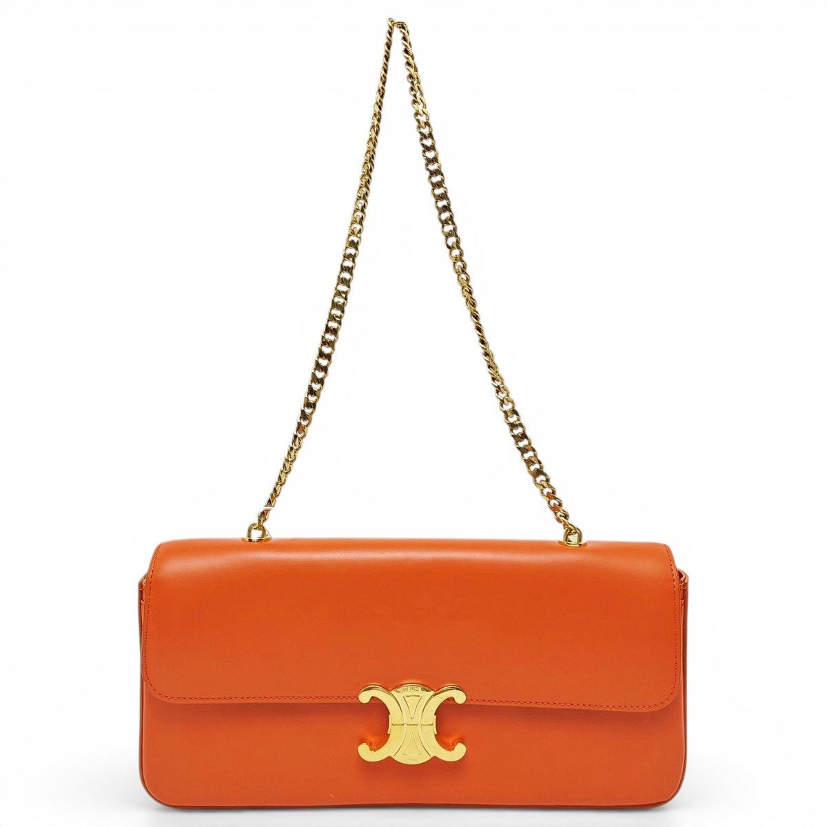 Triomphe chain leather crossbody bag
