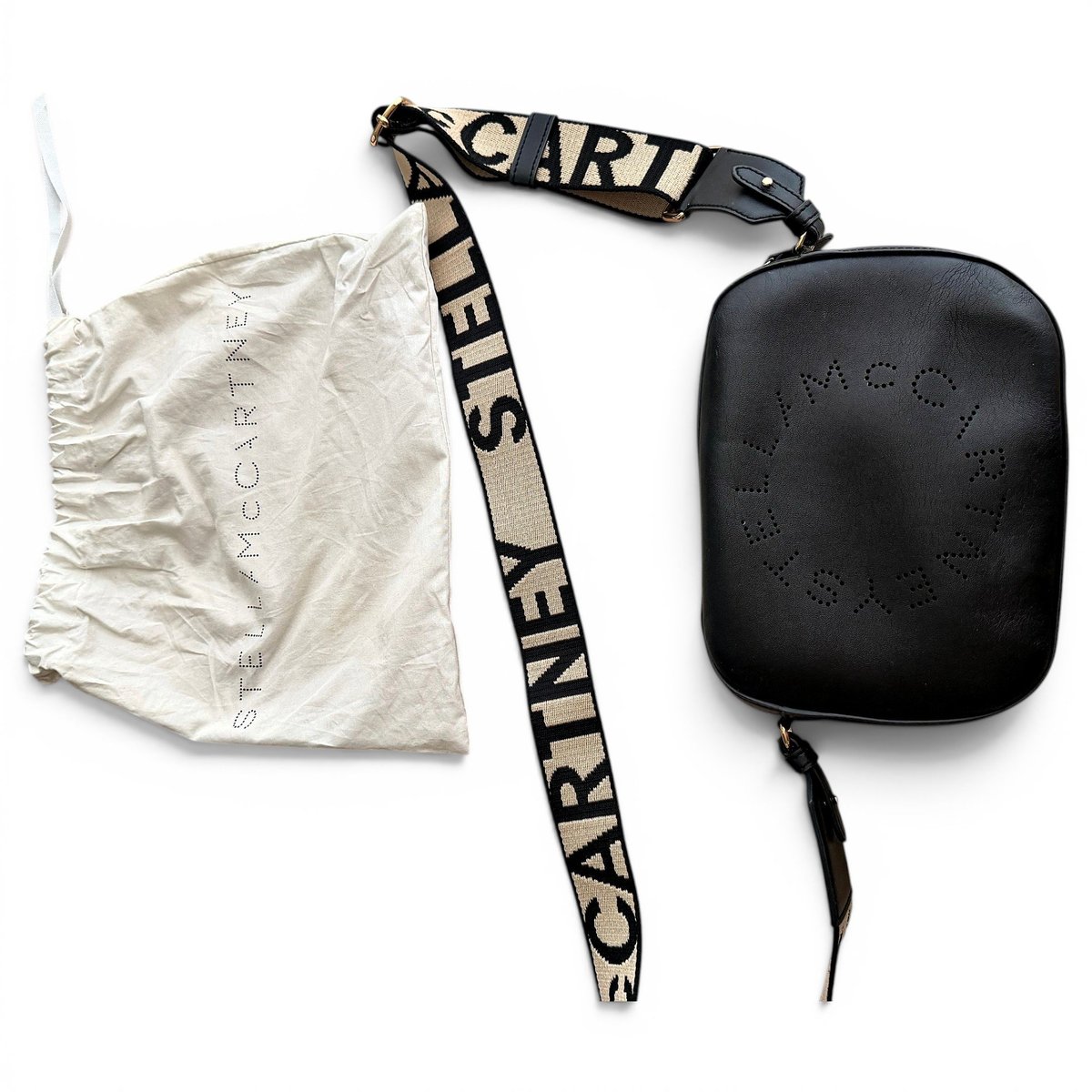 Logo vegan leather crossbody bag
