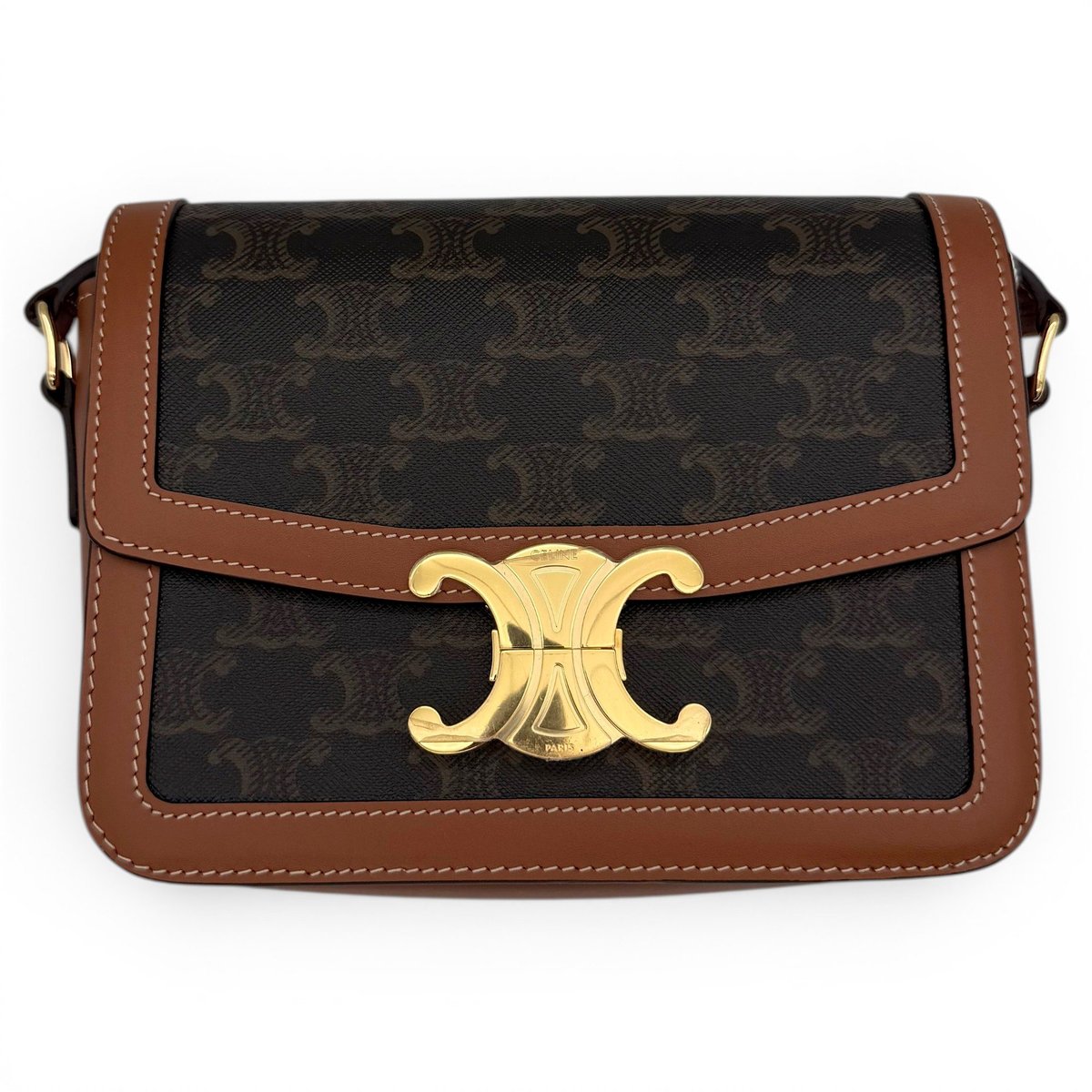 Triomphe pony-style calfskin handbag