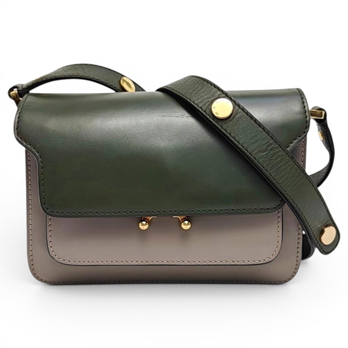 Trunk leather handbag