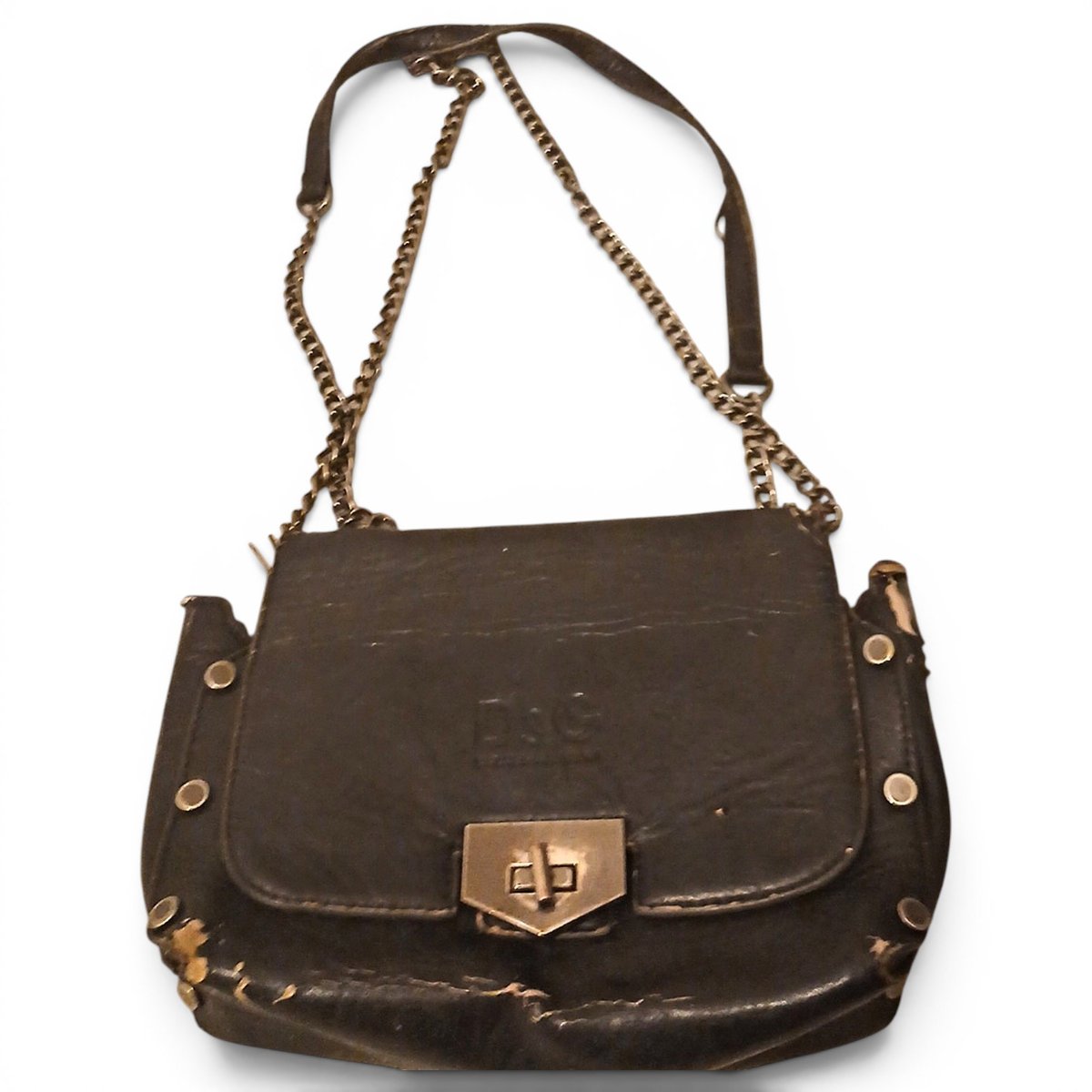 Leather clutch bag