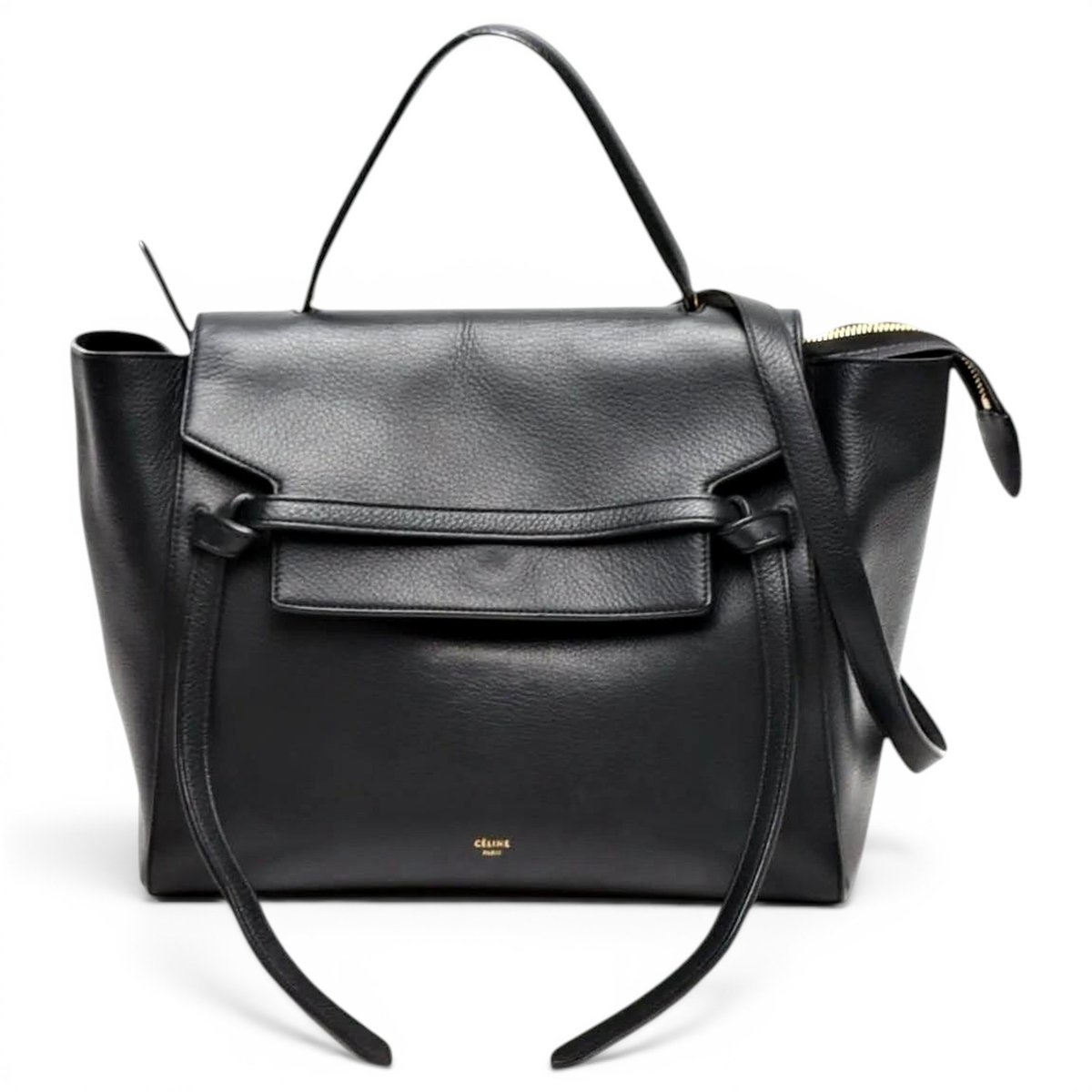 Belt leather crossbody bag