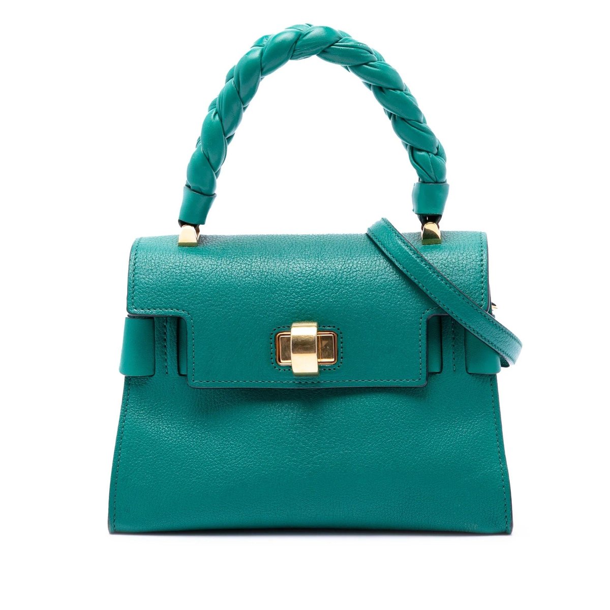 Madras leather handbag
