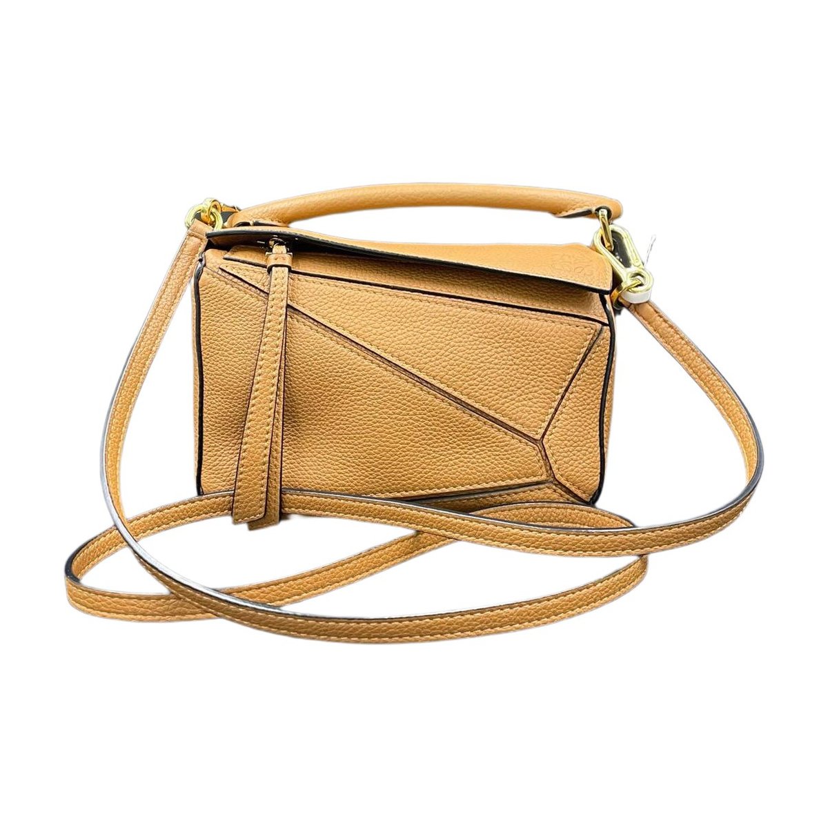 Puzzle leather handbag