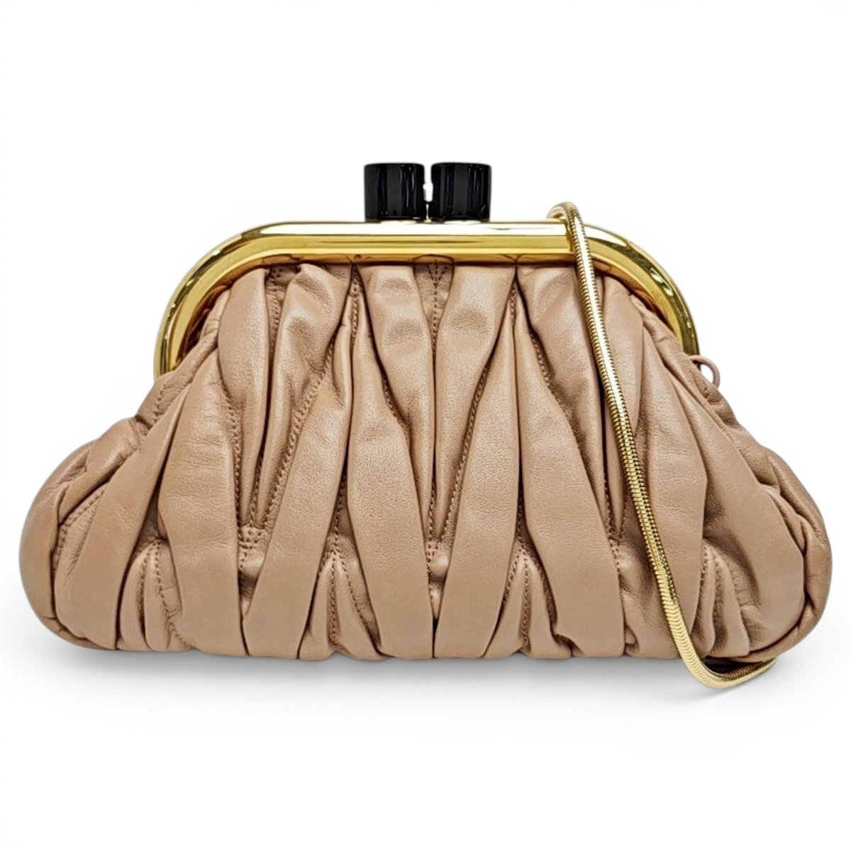 Miu Belle leather handbag