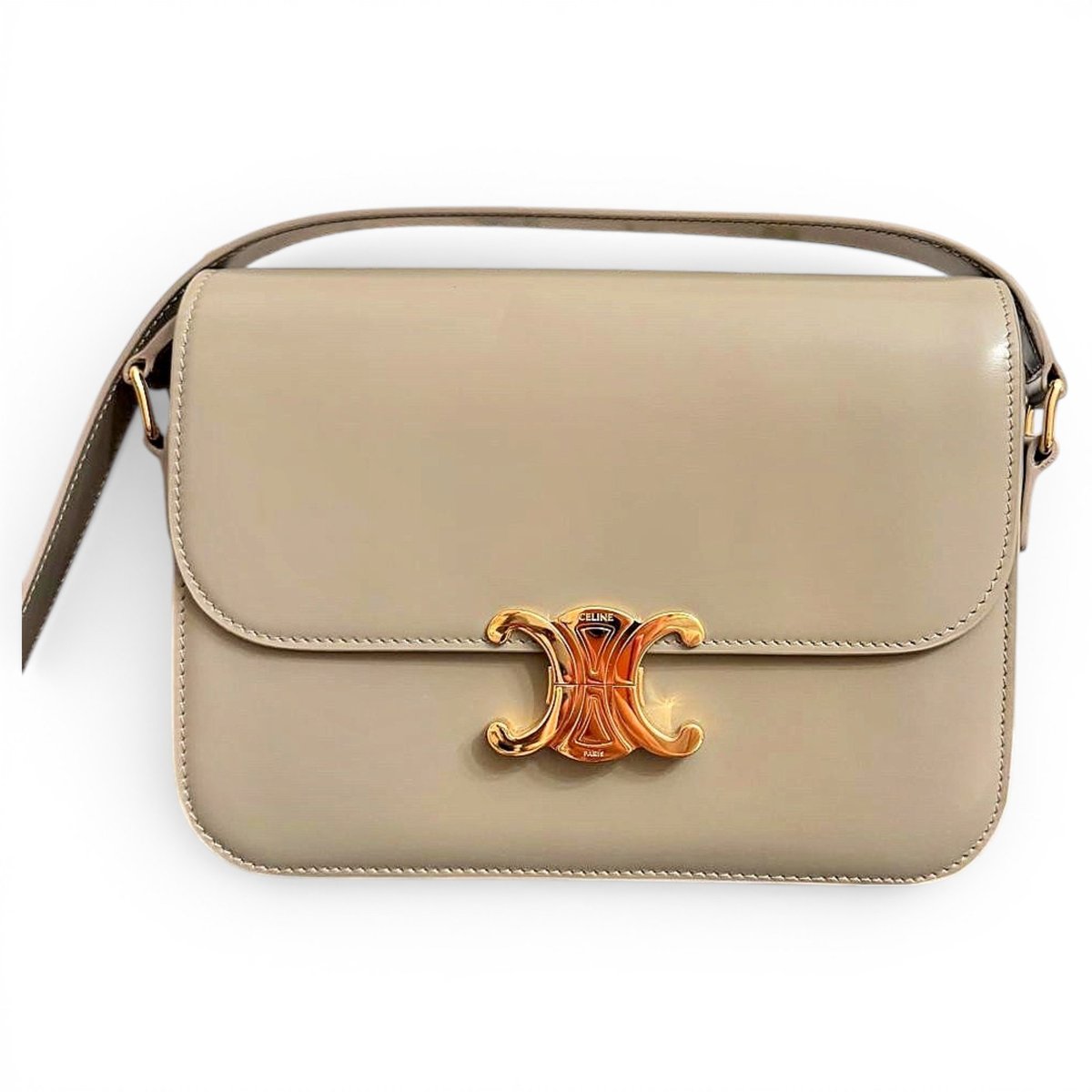 Triomphe leather handbag