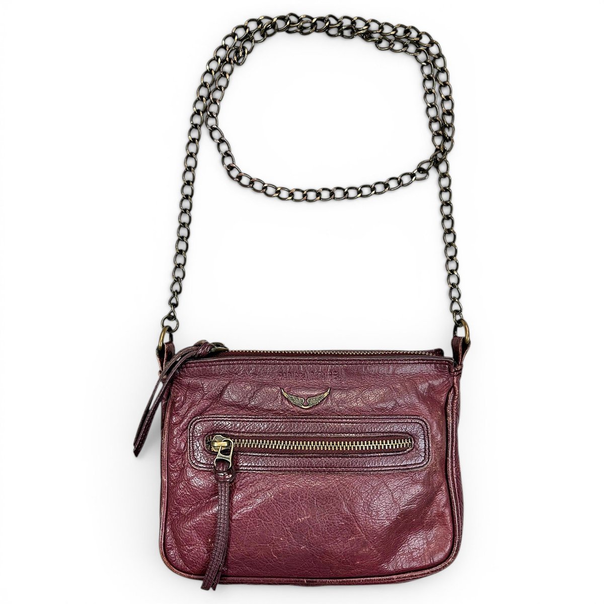 Rock leather crossbody bag