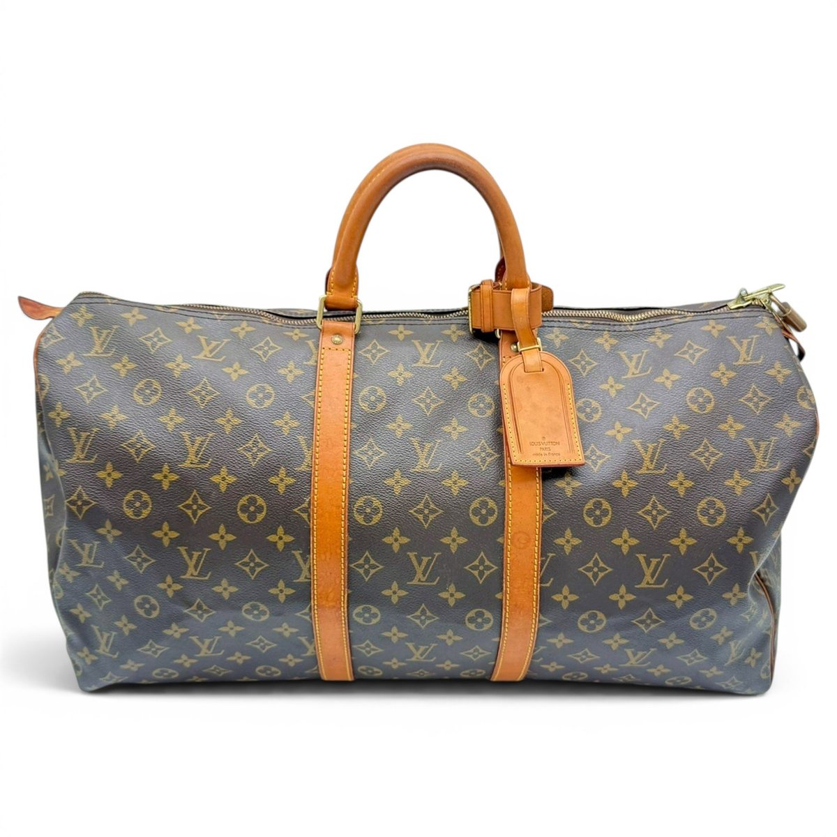 Keepall leather travel bag