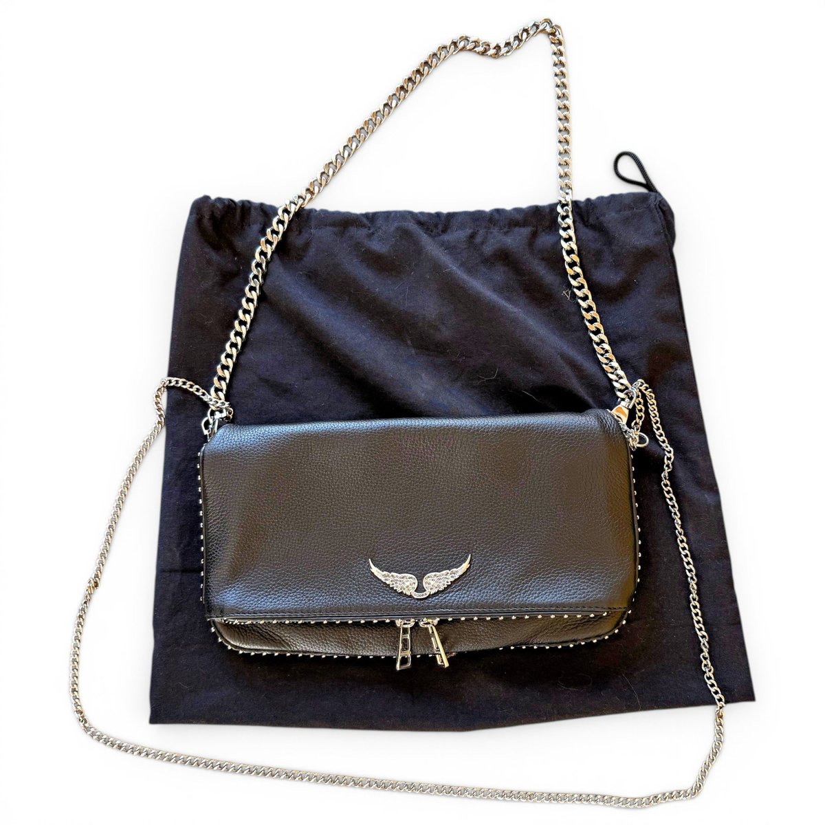 Rock leather crossbody bag