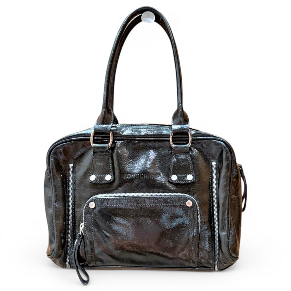 Patent leather handbag