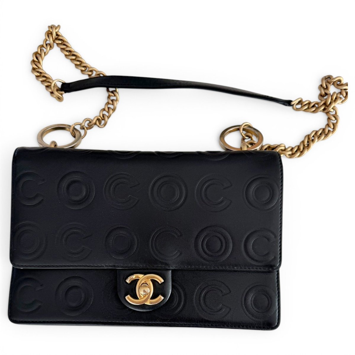 Trendy CC Flap leather handbag