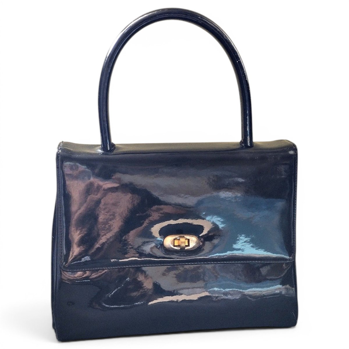 Patent leather handbag